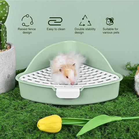 Rabbit Litter Box And Small Animals Pet Toilet Pee Pad Supplies Potty Rabbit - Green
