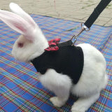 Rabbit Vest Harness Leash Lead Small Animal Pet Mesh Hamster Bunny Traction Rope L - Grey