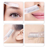 3Pcs Eyebrow Razor Set Facial Trimmer Shaver Blade Hair Remover Beauty Tool - Short+Long Eyebrow Razor+Eyelash Curler-Clear