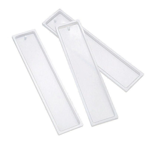 5PCS Silicone Bookmark Mould Rectangle Resin Craft Making Tool for DIY Projects