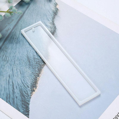 5PCS Silicone Bookmark Mould Rectangle Resin Craft Making Tool for DIY Projects