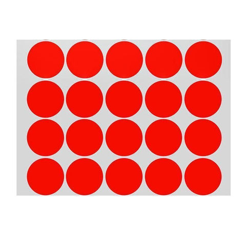 Red Assorted Sizes Colour Sticker Dots Adhesive Round Labels Circular Spot Scrapbook - 13mm*132 Dots
