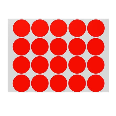 Red Assorted Sizes Colour Sticker Dots Adhesive Round Labels Circular Spot Scrapbook - 25mm*40 Dots