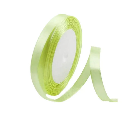 10mm Width Satin Hair Ribbon Wedding Party Decoration Gift Banquet 5m - Light Green