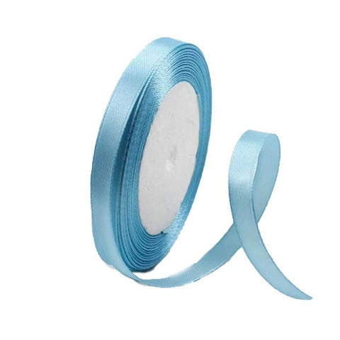 10mm Width Satin Hair Ribbon Wedding Party Decoration Gift Banquet 3m - Blue