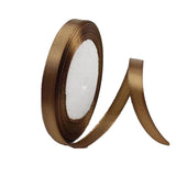 10mm Width Satin Hair Ribbon Wedding Party Decoration Gift Banquet 3m - Coffee