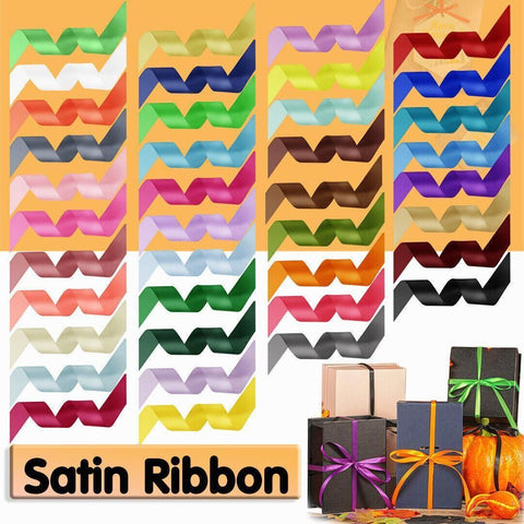10mm Width Satin Hair Ribbon Wedding Party Decoration Gift Banquet 3m - Coffee