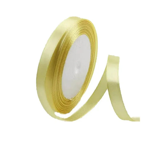 10mm Width Satin Hair Ribbon Wedding Party Decoration Gift Banquet 3m - Light Blonde