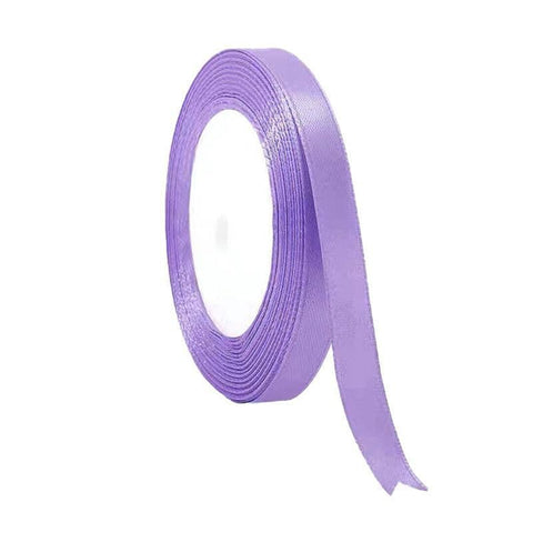 10mm Width Satin Hair Ribbon Wedding Party Decoration Gift Banquet 3m - Light Purple
