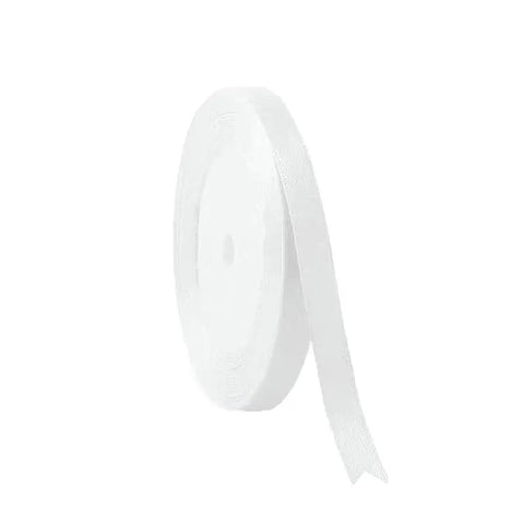 10mm Width Satin Hair Ribbon Wedding Party Decoration Gift Banquet 5m - White