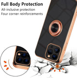 Light Cyan Luxury Shockproof Silicone Ring Case Stand Cover for iPhone 14 13 12 Pro Max - iPhone 12 Pro