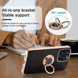 Dark Green Luxury Shockproof Silicone Ring Case Stand Cover for iPhone 14 13 12 Pro Max - iPhone 13 Pro