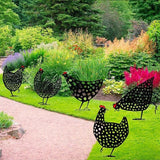 Garden Ornaments Chicken Yard Art Garden Backyard Lawn Decor Gift Easter Deco - C