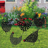 Garden Ornaments Chicken Yard Art Garden Backyard Lawn Decor Gift Easter Deco - C