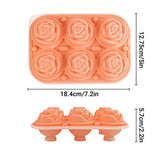 Large Ice Cube Tray Rose Maker Silicone Mold Whiskey Chocolate Jelly Mould DIY - Black
