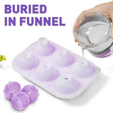 Large Ice Cube Tray Rose Maker Silicone Mold Whiskey Chocolate Jelly Mould DIY - Black