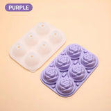Large Ice Cube Tray Rose Maker Silicone Mold Whiskey Chocolate Jelly Mould DIY - Black