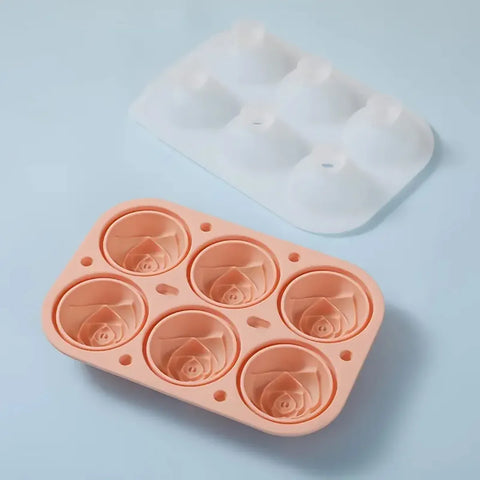 Large Ice Cube Tray Rose Maker Silicone Mold Whiskey Chocolate Jelly Mould DIY - Purple