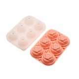 Large Ice Cube Tray Rose Maker Silicone Mold Whiskey Chocolate Jelly Mould DIY - Pink