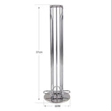 40 Capsules Rotating Coffee Pod Holder Rack for Nespresso Chrome Countertop Stand