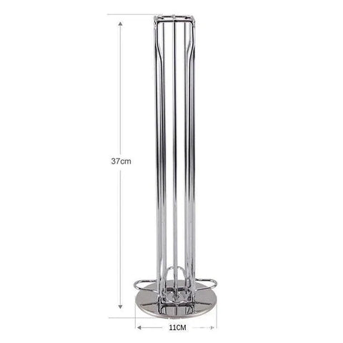 40 Capsules Rotating Coffee Pod Holder Rack for Nespresso Chrome Countertop Stand