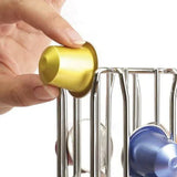 40 Capsules Rotating Coffee Pod Holder Rack for Nespresso Chrome Countertop Stand