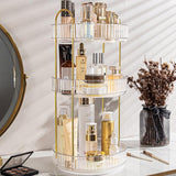 Rotating Cosmetic Organiser Home Storage Shelf Box for Makeup and Beauty Product - Green