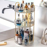 Rotating Cosmetic Organiser Home Storage Shelf Box for Makeup and Beauty Product - Green