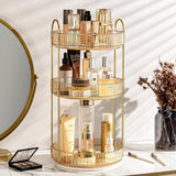 Rotating Cosmetic Organiser Home Storage Shelf Box for Makeup and Beauty Product - Green
