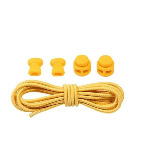 No Tie Elastic Shoelaces with Toggle Locks for Sneakers Running Walking Shoes - Golden