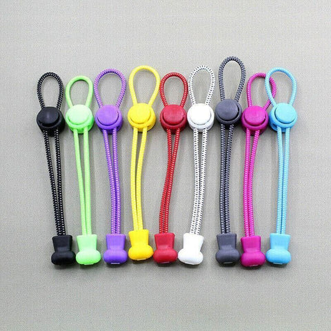 No Tie Elastic Shoelaces with Toggle Locks for Sneakers Running Walking Shoes - Golden