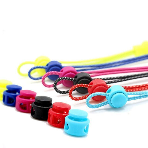 No Tie Elastic Shoelaces with Toggle Locks for Sneakers Running Walking Shoes - Golden