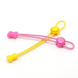 No Tie Elastic Shoelaces with Toggle Locks for Sneakers Running Walking Shoes - Lime Green