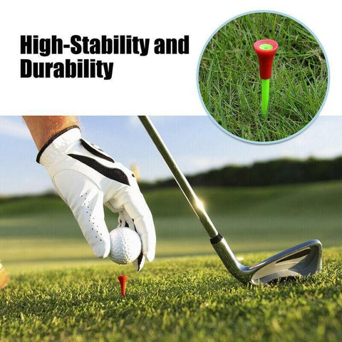 83mm Rubber Golf Tees 30PCS - Colourful Durable Plastic Tees with Soft Cushion Top