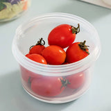 Double Plastic Salad Cup with Fork Sealed Breakfast Container for On-the-Go Meal - 760ml-Green
