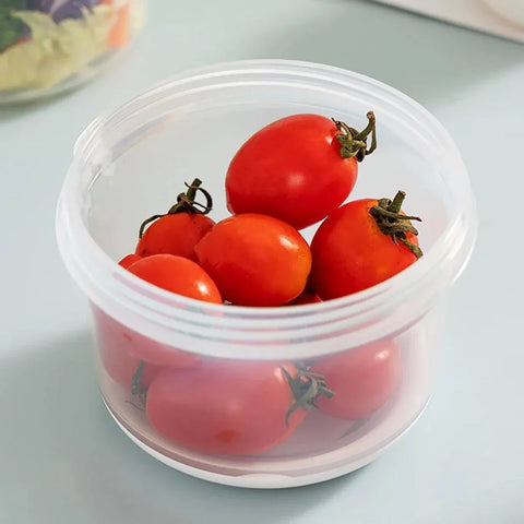 Double Plastic Salad Cup with Fork Sealed Breakfast Container for On-the-Go Meal - 760ml-Green