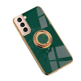 Dark Green Shockproof Ring Holder Case Cover for Samsung S22 Ultra S22 Plus Note 20 - Samsung Galaxy A53
