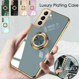 Dark Green Shockproof Ring Holder Case Cover for Samsung S22 Ultra S22 Plus Note 20 - Samsung Galaxy S22Ultra