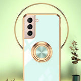 Dark Green Shockproof Ring Holder Case Cover for Samsung S22 Ultra S22 Plus Note 20 - Samsung Galaxy S22Ultra