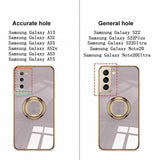 Dark Green Shockproof Ring Holder Case Cover for Samsung S22 Ultra S22 Plus Note 20 - Samsung Galaxy S22Ultra