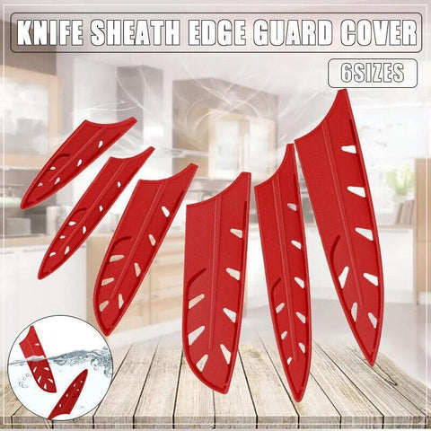 Plastic Knife Sheath Edge Guard Cover Scabbard Slicing Blade Red Protector Chef - Scabbard-5in