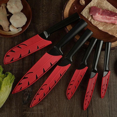 Plastic Knife Sheath Edge Guard Cover Scabbard Slicing Blade Red Protector Chef - Scabbard-5in