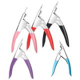 Acrylic Nail Tip Cutter False Nail Clipper U Shape Manicure Art Trimmer Tool - Pink