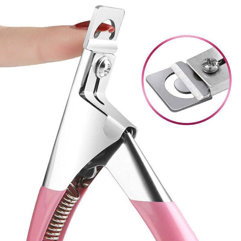 Acrylic Nail Tip Cutter False Nail Clipper U Shape Manicure Art Trimmer Tool - Red