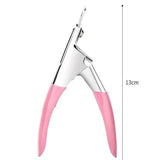 Acrylic Nail Tip Cutter False Nail Clipper U Shape Manicure Art Trimmer Tool - Red