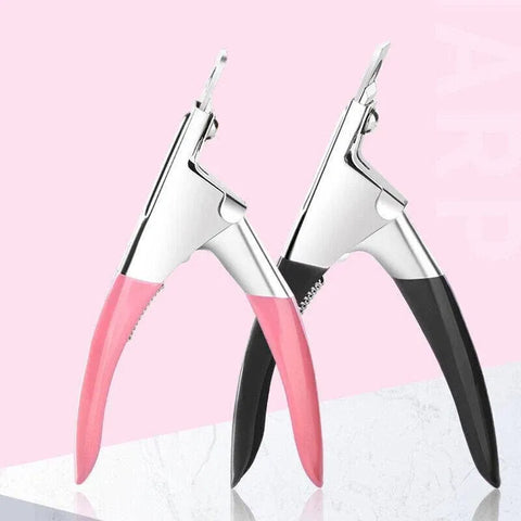 Acrylic Nail Tip Cutter False Nail Clipper U Shape Manicure Art Trimmer Tool - Red