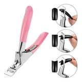 Acrylic Nail Tip Cutter False Nail Clipper U Shape Manicure Art Trimmer Tool - Red