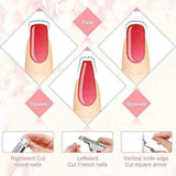 Acrylic Nail Tip Cutter False Nail Clipper U Shape Manicure Art Trimmer Tool - Red