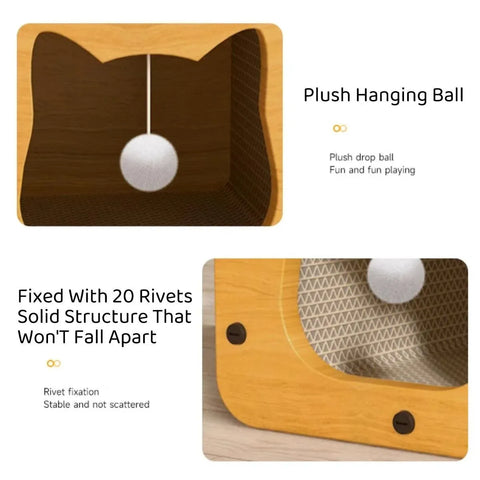 Cat Scratching Board Nest All in One Wear Resistant House Cat Scratching Toy