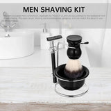 5PCS Shaving Kit Set Manual Razor Brush Stand Bowl Set for Men